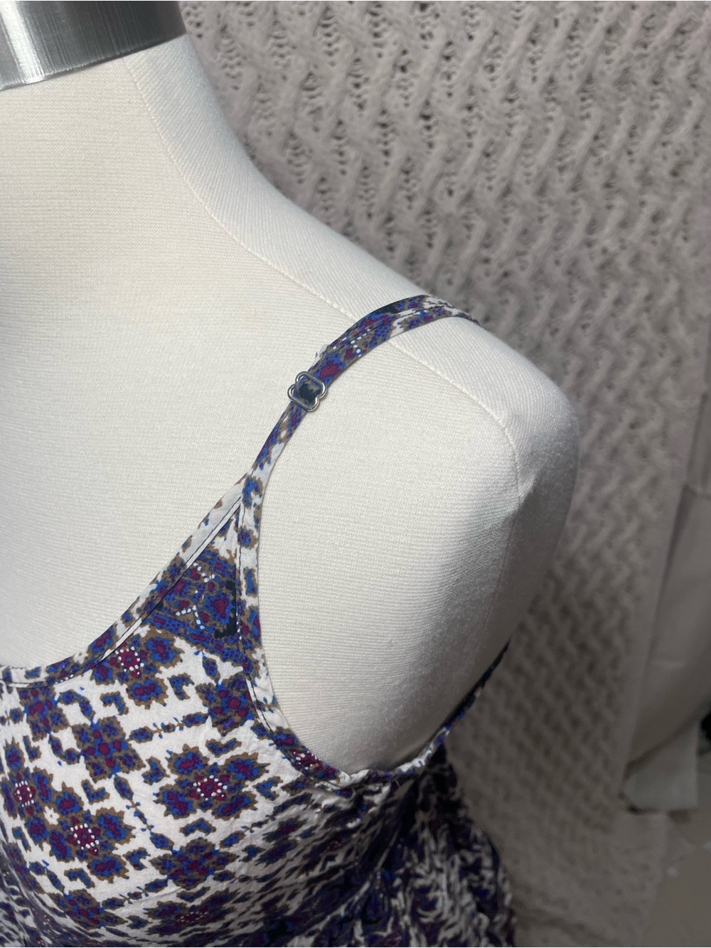 Brandy Melville Purple and White Floral Mini Dress one size - Picture 6 of 10